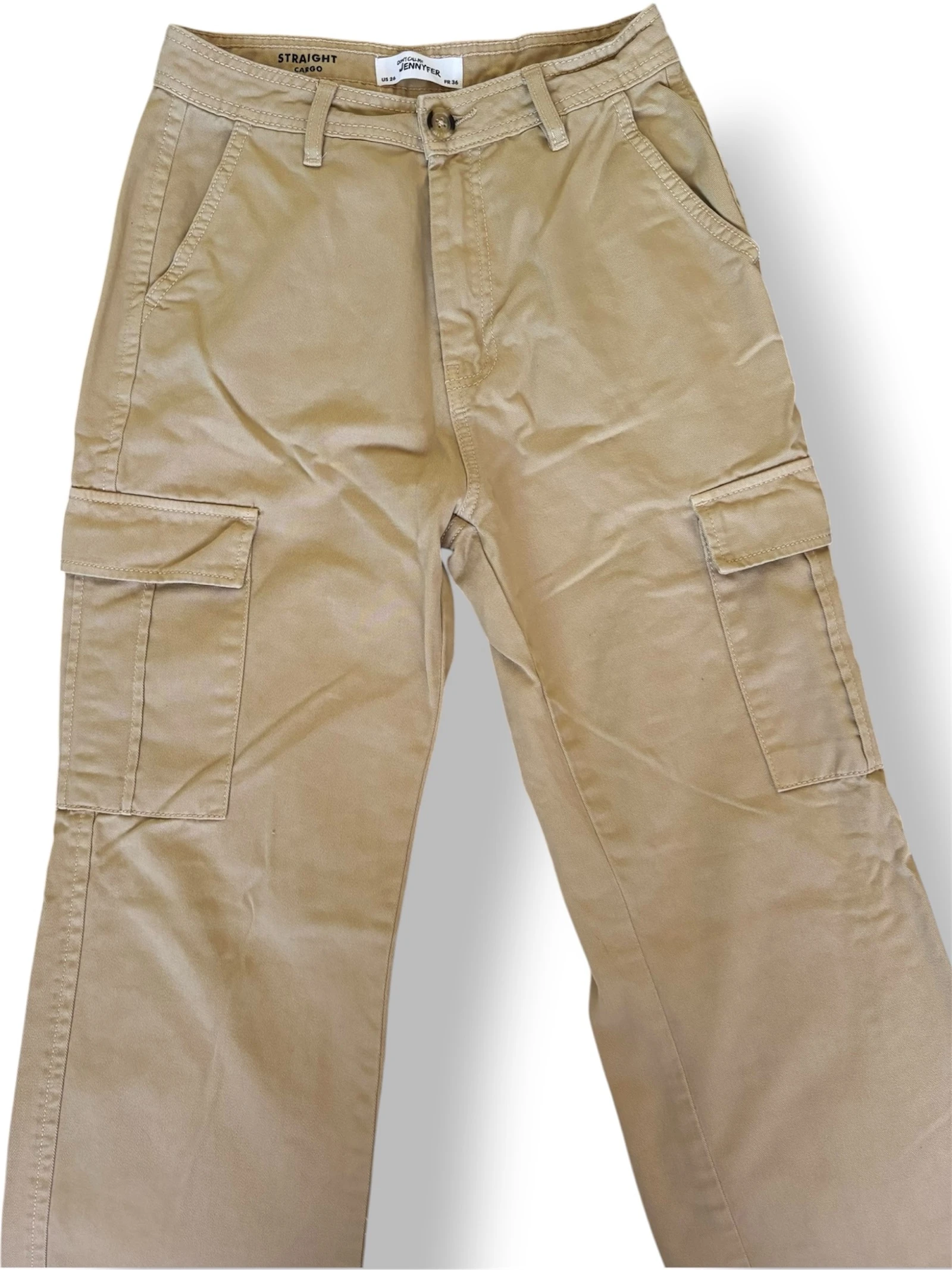 Pantalon cargo beige Jennyfer